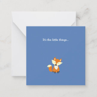 Little Fox Mini Thank You Note Card