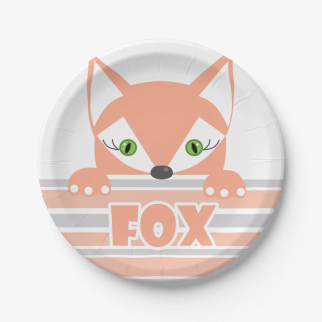 Little Fox Paper Plate (Front)