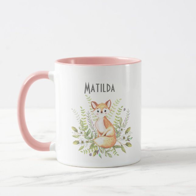 Little fox personalised name mug (Left)