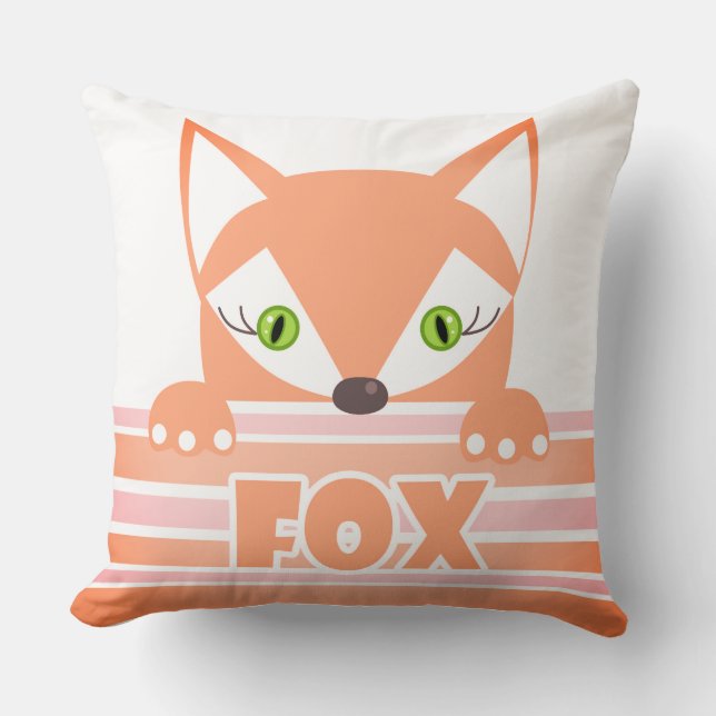 Little Fox Throw Pillow (Front)