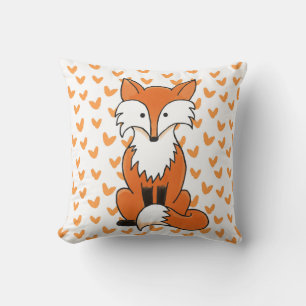 Little Fox Throw Pillow