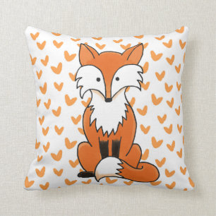 Little Fox Throw Pillow