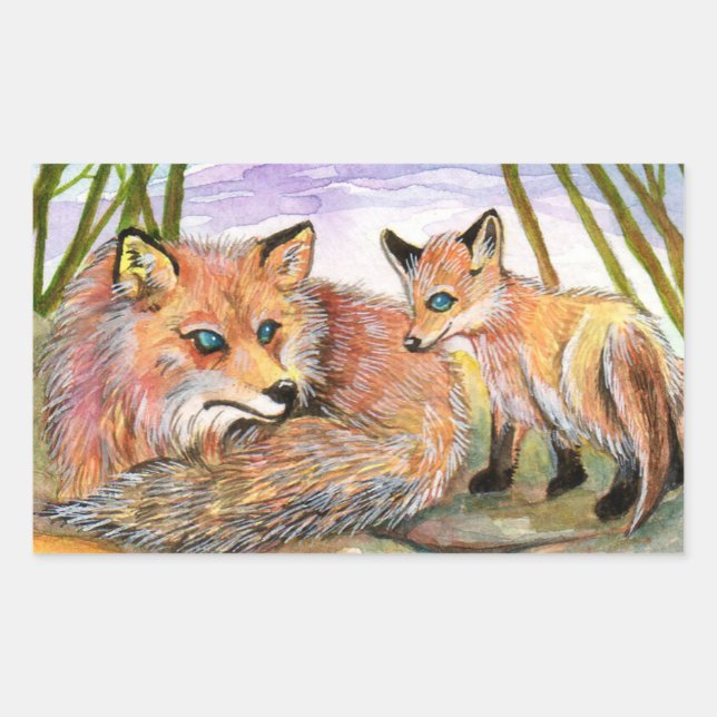 Little Fox's Nap Time Sticker (Front)