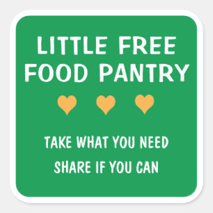 Little Free Food Pantry  Square Sticker