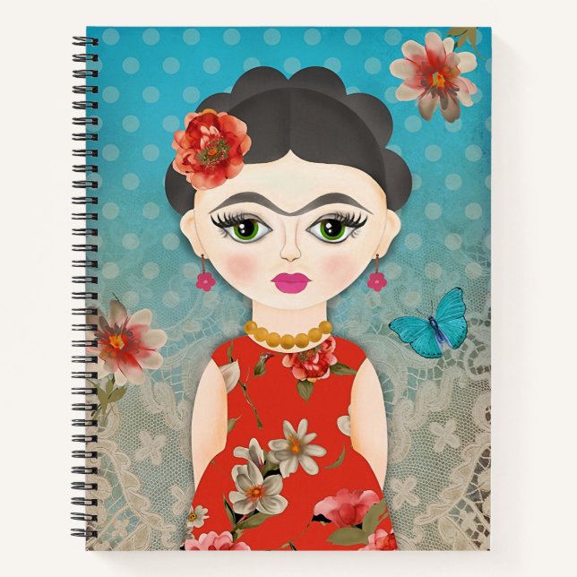 Little Frida Spiral Notebook (Front)