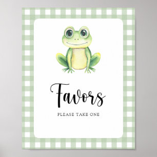 Little Frog Baby shower Favours Poster