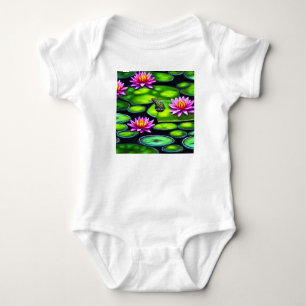 Little Frog on Lily Pad Baby Bodysuit