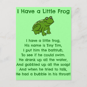 Little Frog Poem Postcard