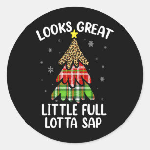 Little Full Lotta Sap Christmas Vacation Santa Xma Classic Round Sticker