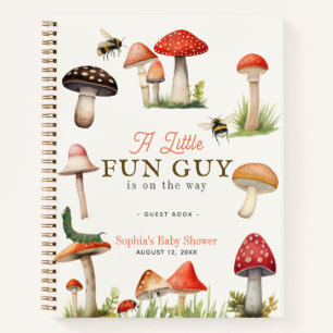 Little Fun Guy Mushroom Bee Baby shower Livre d'or