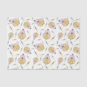 Little funny tick bug and leafs seamless pattern tissue paper