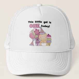 Little Gal is One Tshirts and Gifts Trucker Hat