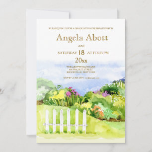 Little Garden Graduation Party Invitation