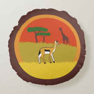 Little Gazelle Round Pillow