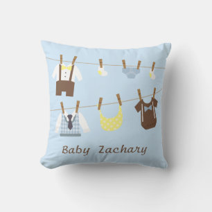 Little Gentleman Baby Boy Room Decor Throw Pillow
