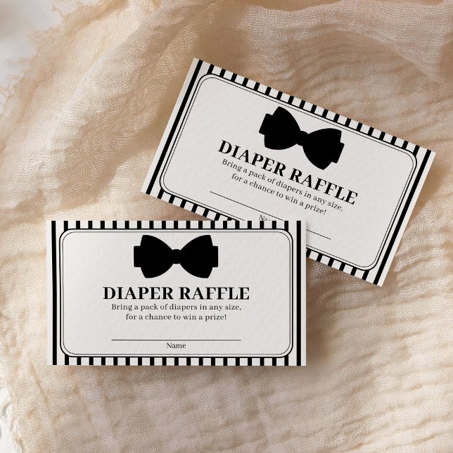 Little Gentleman Baby Shower Diaper Raffle Enclosure Card (Creator Uploaded)