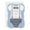 Little Gentleman Baby Shower Invite, Blue, Grey
