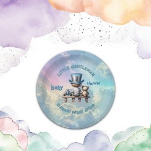 Little Gentleman Baby Shower Paper Plate