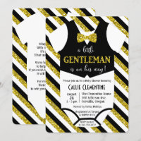 Little Gentleman Bow Tie Baby Shower Invitation