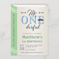 Little Gentleman Mr Onederful 1st First Birthday