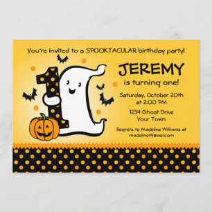 Little Ghost 1st Birthday Invitation