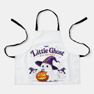 Little Ghost Big Spooks Cute Halloween Apron