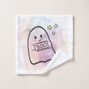 Little ghost boo sign wash cloth
