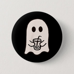 Little Ghost Ice Coffee Costume Halloween 2 Inch Round Button
