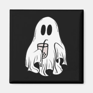 Little Ghost Ice Coffee Fun Happy Halloween  Magnet