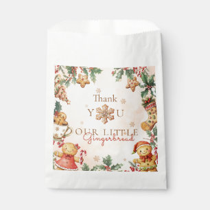 Little Gingerbread Christmas Birthday Thank you  Favour Bag