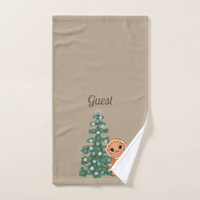 Little Gingerbread Man | Christmas Tree Hand Towel (Hand Towel)