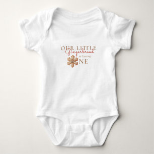 Little Gingerbread Turning One Baby Bodysuit