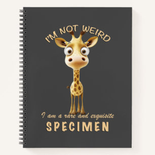 Little Giraffe I'm Not Weird I'm Rare Cute Funny Notebook