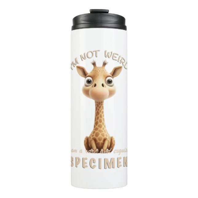 Little Giraffe I'm Not Weird I'm Rare Cute Funny Thermal Tumbler (Front)