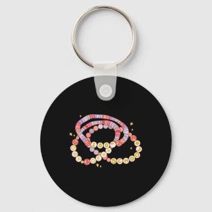 Little Girl 100 Days Of School Friendship Bracelet Keychain