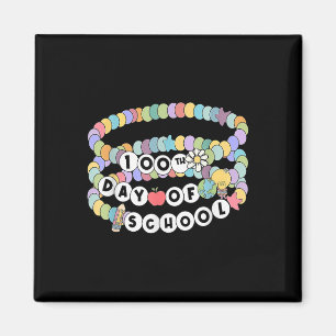 Little Girl 100 Days Of School Friendship Bracelet Magnet