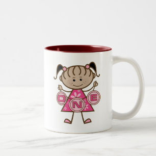 Little Girl 1st Birthday T-shirts and Gifts Two-Tone Coffee Mug
