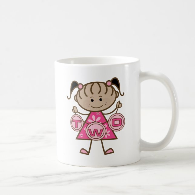 Little Girl 2nd Birthday T-shirts and Gifts Coffee Mug (Right)