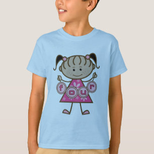 Little Girl 4th Birthday Tshirts and Gifts