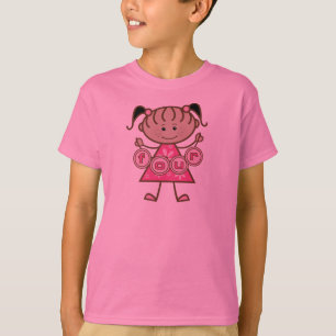 Little Girl 4th Birthday Tshirts et cadeaux