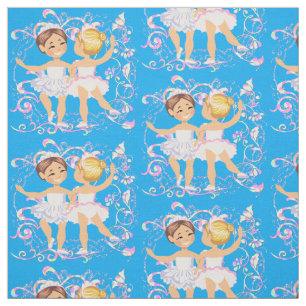 Little Girl Ballet Dancers Fabric