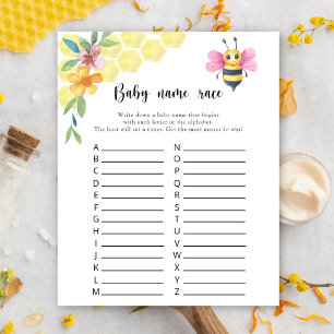 Little Girl Bee - Baby name race game