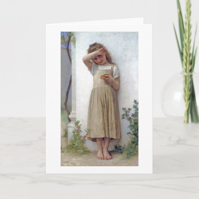 Little Girl, Bouguereau Card (Front)