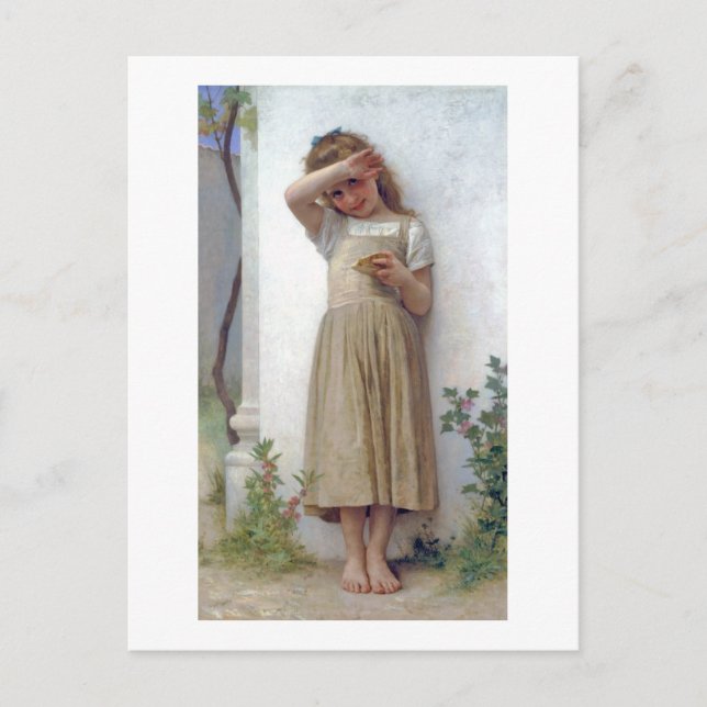 Little Girl, Bouguereau Postcard (Front)