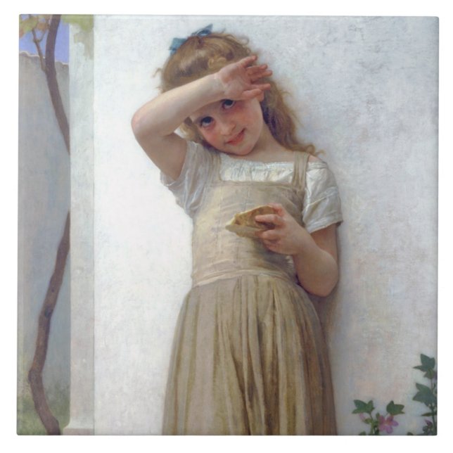 Little Girl, Bouguereau Tile (Front)