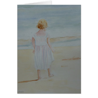 Little Girl by the Sea Art Card