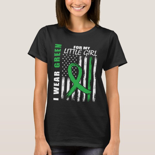 Little Girl Daughter Kidney Disease Awareness USA  T-Shirt (Front)