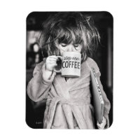 Little Girl Drinking Coffee
