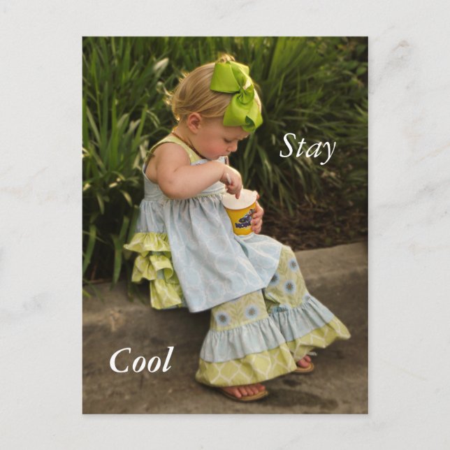 Little Girl Eating Icecream Postcard (Front)