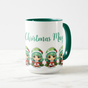 Little Girl Elf Xmas Magic Customized Mug
